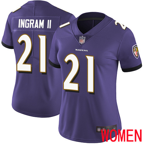Baltimore Ravens Limited Purple Women Mark Ingram II Home Jersey NFL Football 21 Vapor Untouchable